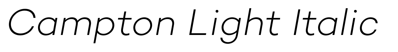 Campton Light Italic